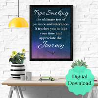Tobacco Pipe Smoking Journey | Tobacco Pipe Smoking Digital Wall Art for your Pipe smoking Room | Digital Wall art for the Pipe Smoker