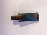 Lucite Oval Black with Red line stem #006